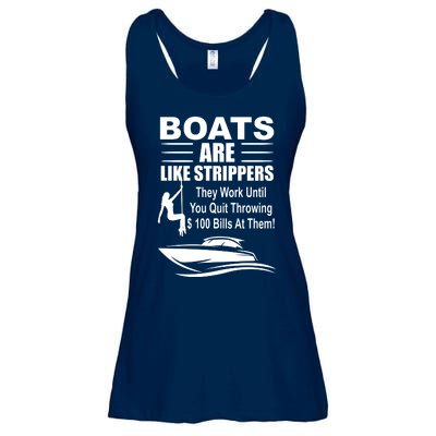 Boats Are Like Strippers Funny Joke Ladies Essential Flowy Tank