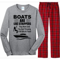 Boats Are Like Strippers Funny Joke Long Sleeve Pajama Set