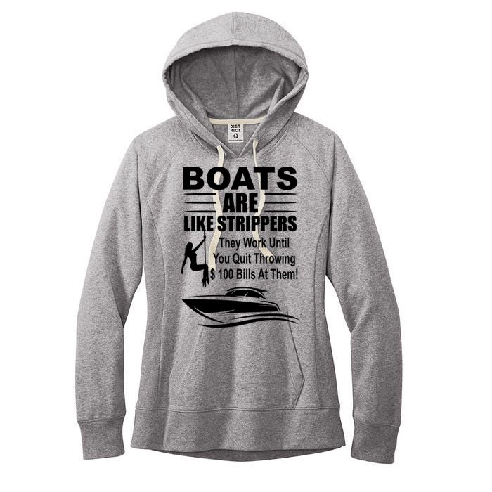 Boats Are Like Strippers Funny Joke Women's Fleece Hoodie