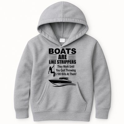 Boats Are Like Strippers Funny Joke Kids Hoodie