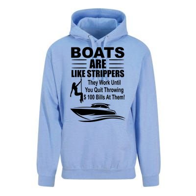 Boats Are Like Strippers Funny Joke Unisex Surf Hoodie