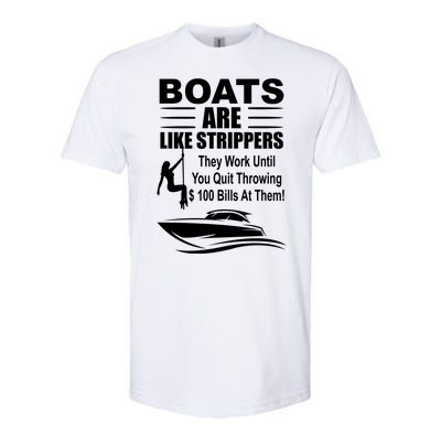 Boats Are Like Strippers Funny Joke Softstyle® CVC T-Shirt