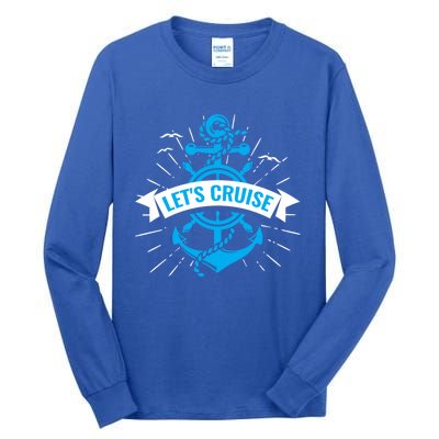 Boat Anchor Let’S Cruise Family Vacation Travel Gift Tall Long Sleeve T-Shirt