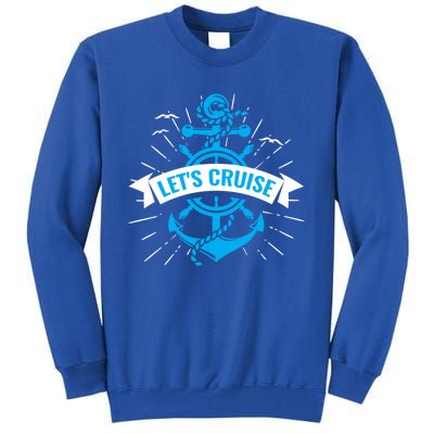 Boat Anchor Let’S Cruise Family Vacation Travel Gift Tall Sweatshirt