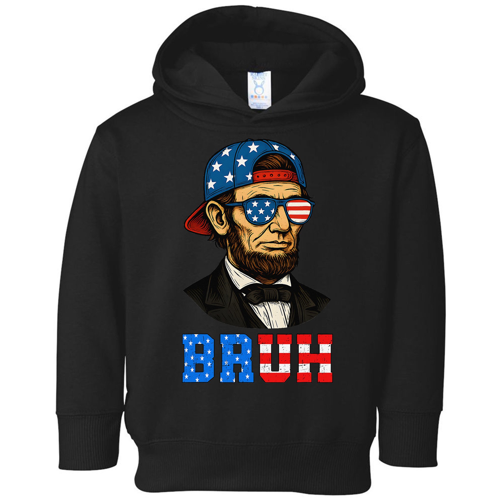 Bruh Abraham Lincoln Patriotic 4th Of July Toddler Hoodie