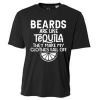 Beards Are Like Tequila They Make My Clothes Fall Off Cooling Performance Crew T-Shirt