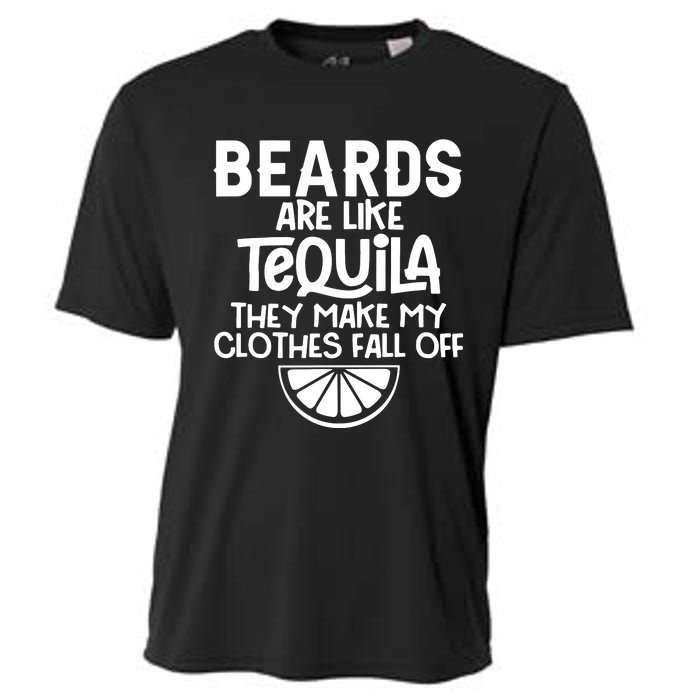 Beards Are Like Tequila They Make My Clothes Fall Off Cooling Performance Crew T-Shirt