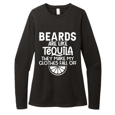 Beards Are Like Tequila They Make My Clothes Fall Off Womens CVC Long Sleeve Shirt