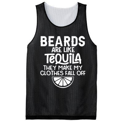 Beards Are Like Tequila They Make My Clothes Fall Off Mesh Reversible Basketball Jersey Tank