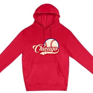 Baseball American Lover Chicago Baseball Premium Pullover Hoodie