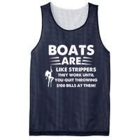 Boat Are Like Strippers They Work Until You Quit Throwing $100 Bill At Them Mesh Reversible Basketball Jersey Tank