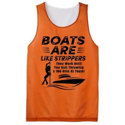 Boats Are Like Strippers They Work Until Men Boating Mesh Reversible Basketball Jersey Tank