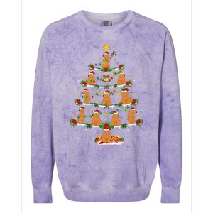 Bear Animal Lover Xmas Lighting Grizzly Bear Christmas Tree Gift Colorblast Crewneck Sweatshirt