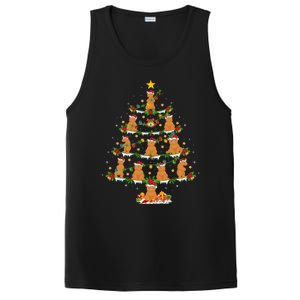 Bear Animal Lover Xmas Lighting Grizzly Bear Christmas Tree Gift PosiCharge Competitor Tank