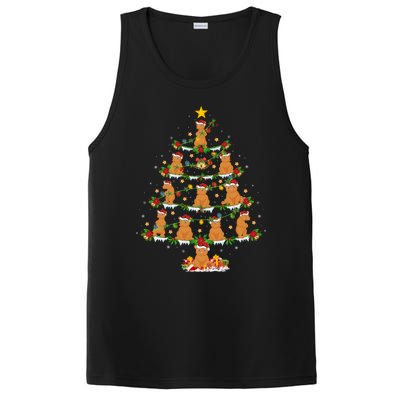 Bear Animal Lover Xmas Lighting Grizzly Bear Christmas Tree Gift PosiCharge Competitor Tank