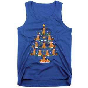 Bear Animal Lover Xmas Lighting Grizzly Bear Christmas Tree Gift Tank Top