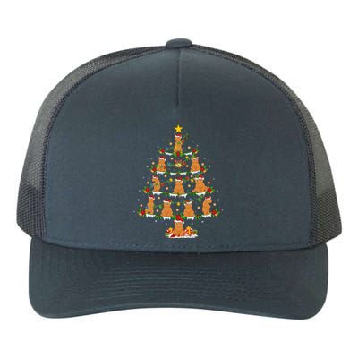 Bear Animal Lover Xmas Lighting Grizzly Bear Christmas Tree Gift Yupoong Adult 5-Panel Trucker Hat