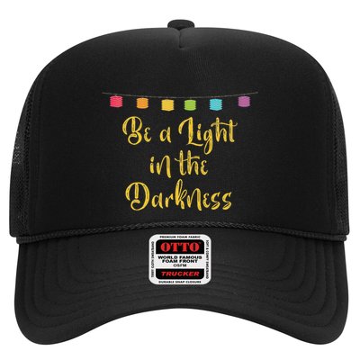 Be A Light In The Darkness Rainbow Party Lanterns Trucker Hat