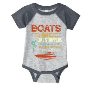 Boats Are Like Strippers They Work Until You Quit Throwing Infant Baby Jersey Bodysuit