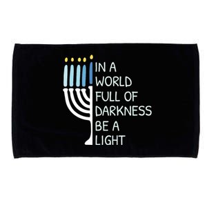 Be A Light Happy Hanukkah Microfiber Hand Towel