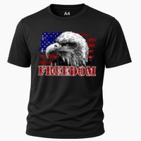 Bald Eagle Distressed USA Flag Freedom 4th of July Performance Shirt