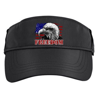 Bald Eagle Distressed USA Flag Freedom 4th of July Adult Drive Performance Visor