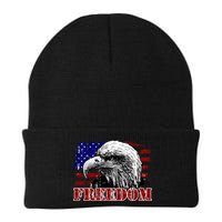 Bald Eagle Distressed USA Flag Freedom 4th of July Beanie