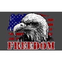 Bald Eagle Distressed USA Flag Freedom 4th of July Bumper Sticker