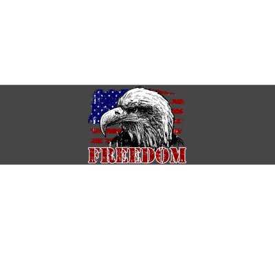 Bald Eagle Distressed USA Flag Freedom 4th of July Bumper Sticker