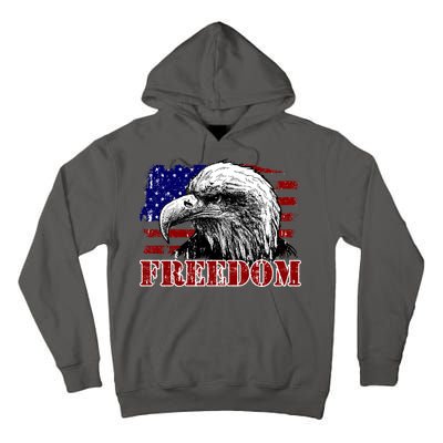 Bald Eagle Distressed USA Flag Freedom 4th of July Tall Hoodie