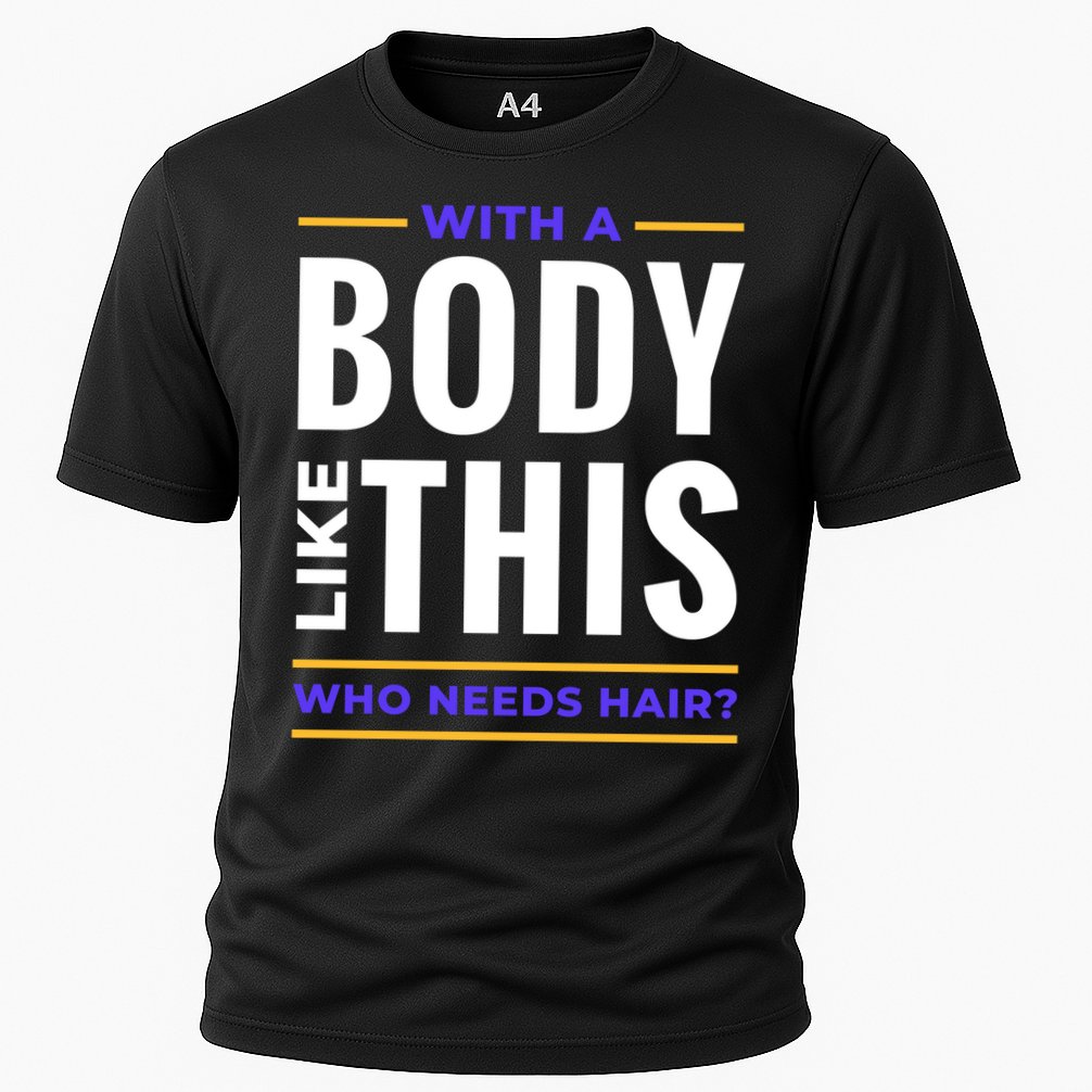 Bald Head Body Funny Cooling Performance Crew T-Shirt