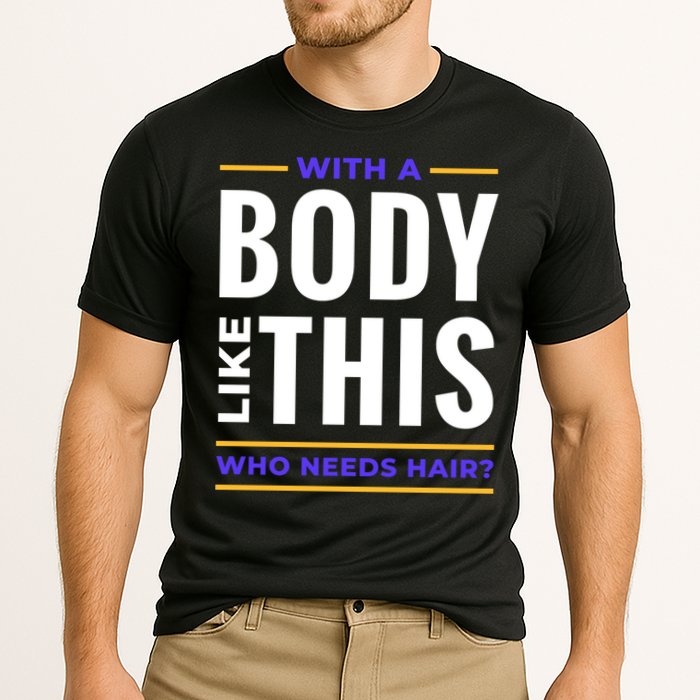 Bald Head Body Funny Cooling Performance Crew T-Shirt