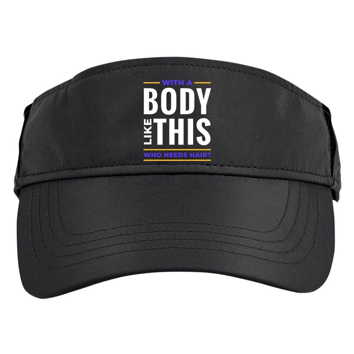 Bald Head Body Funny Adult Drive Performance Visor