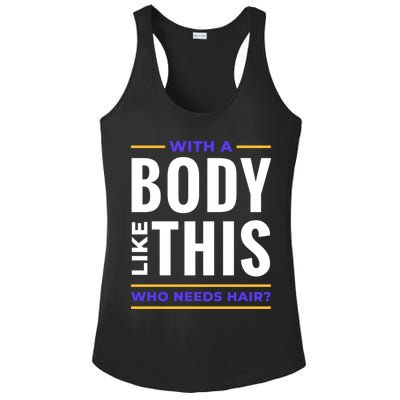 Bald Head Body Funny Ladies PosiCharge Competitor Racerback Tank