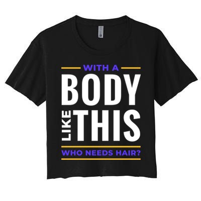 Bald Head Body Funny Crop Top
