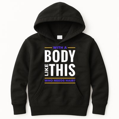 Bald Head Body Funny Kids Hoodie