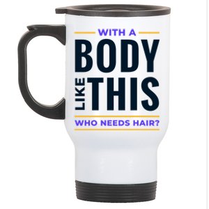 Bald Head Body Funny Stainless Steel Travel Mug