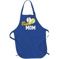 Ball Mom Heart Baseball Fan Full-Length Apron With Pockets