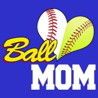 Ball Mom Heart Baseball Fan Sweatshirt