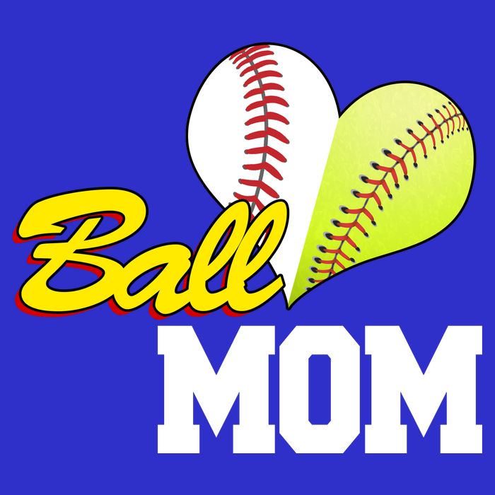 Ball Mom Heart Baseball Fan Sweatshirt