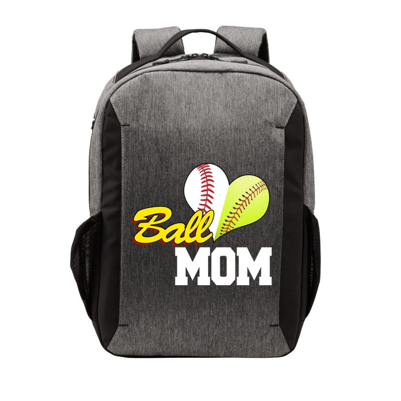 Ball Mom Heart Baseball Fan Vector Backpack