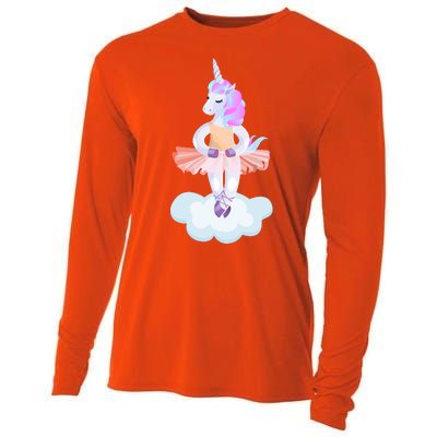 Ballet Dancer Unicorn Cooling Performance Long Sleeve Crew