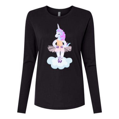 Ballet Dancer Unicorn Womens Cotton Relaxed Long Sleeve T-Shirt