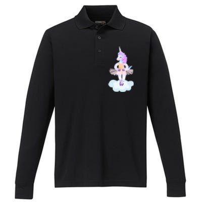 Ballet Dancer Unicorn Performance Long Sleeve Polo