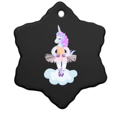 Ballet Dancer Unicorn Ceramic Star Ornament