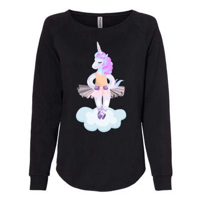 Ballet Dancer Unicorn Womens California Wash Sweatshirt