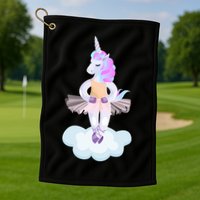 Ballet Dancer Unicorn Golf Towel