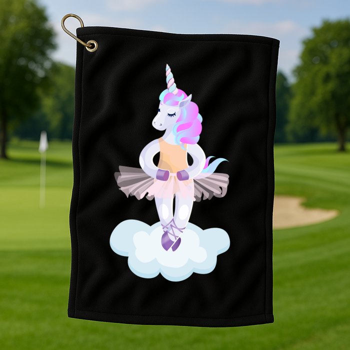 Ballet Dancer Unicorn Golf Towel