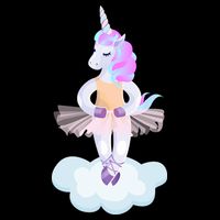 Ballet Dancer Unicorn Crop Top