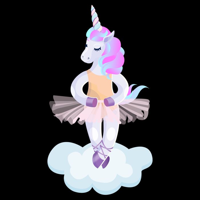 Ballet Dancer Unicorn Crop Top